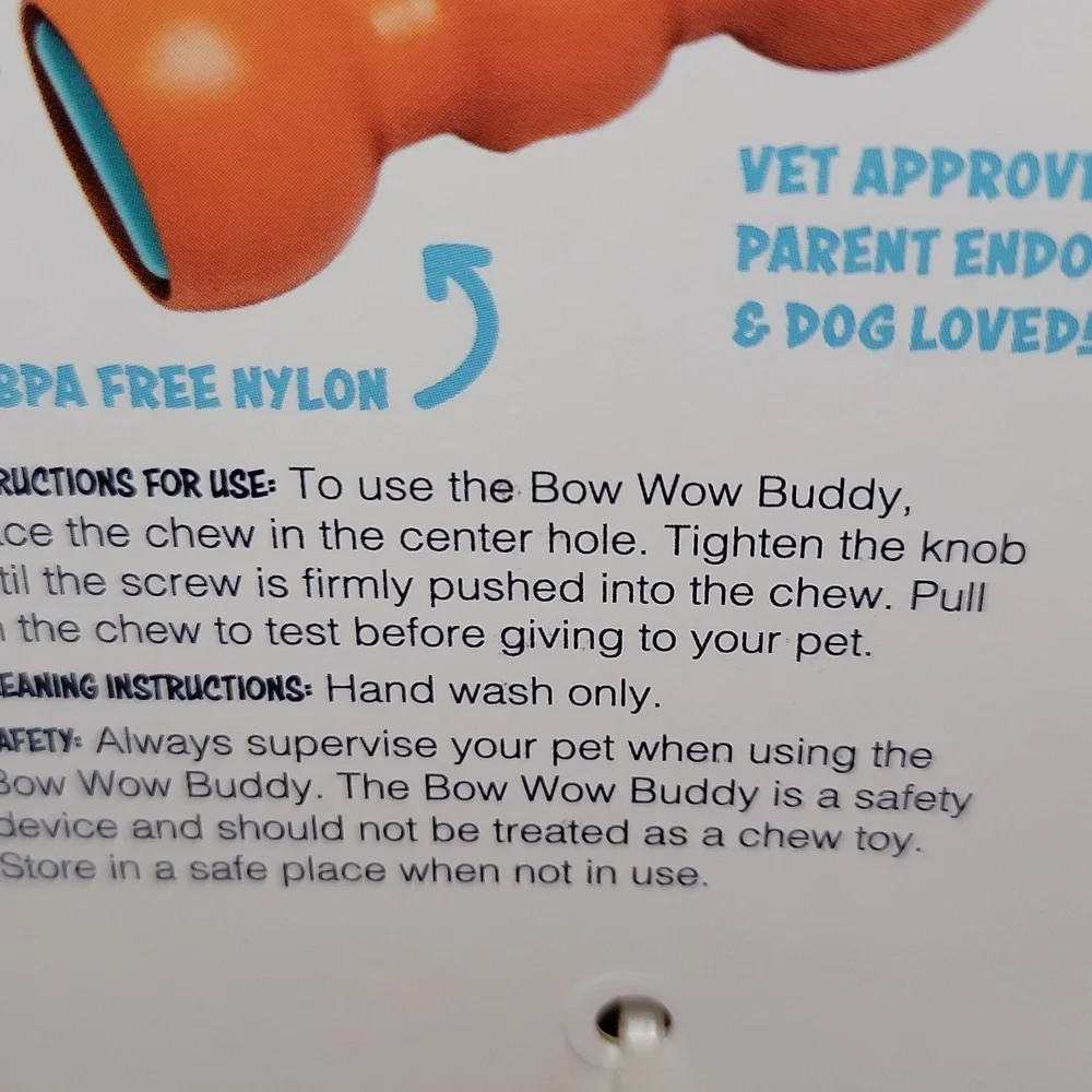 Bow Wow Buddy Holder Small 15–30 lb Dog Chew Accessory New